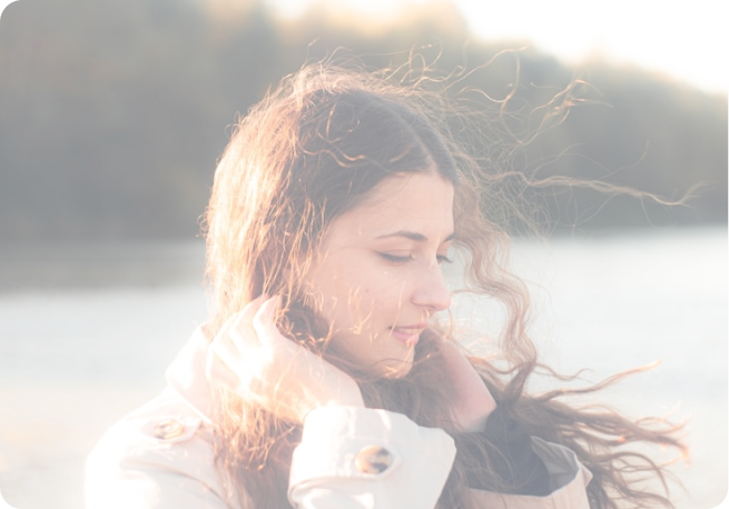 A woman thinking